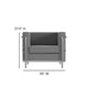 Gray |#| Contemporary Gray LeatherSoft Chair with Double Bar Encasing Frame