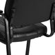 Black LeatherSoft/Black Frame |#| Black LeatherSoft Executive Side Reception Chair with Black Frame - Home Office