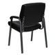 Black LeatherSoft/Titanium Gray Frame |#| Black LeatherSoft Executive Side Reception Lounge Chair with Titanium Gray Frame