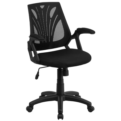 Mid-Back Designer Mesh Swivel Task Office Chair with Open Arms - View 1