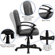 Gray |#| Mid-Back Gray Fabric Executive Swivel Office Chair with Nylon Arms