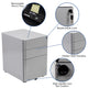 Gray |#| Modern 3-Drawer Mobile Locking Filing Cabinet Storage Organizer-Gray