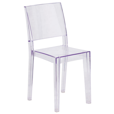 Phantom Series Transparent Stacking Side Chair - View 1