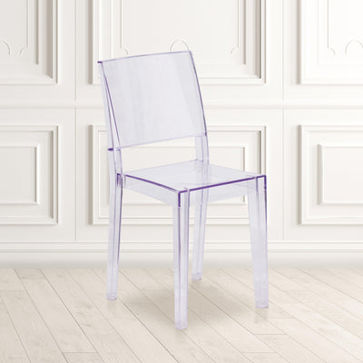Phantom Series Transparent Stacking Side Chair - View 2