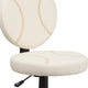 Brown and Cream |#| Baseball Vinyl Upholstered Swivel Task Office Chair with Adjustable Height