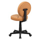 Black and Orange |#| Basketball Vinyl Upholstered Swivel Task Office Chair with Adjustable Height