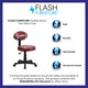 Brown |#| Football Vinyl Upholstered Swivel Task Office Chair with Adjustable Height