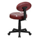 Brown |#| Football Vinyl Upholstered Swivel Task Office Chair with Adjustable Height