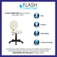 Brown and Cream |#| Baseball Vinyl Upholstered Swivel Task Office Chair with Adjustable Height