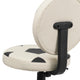 Black and White |#| Soccer Vinyl Upholstered Swivel Task Office Chair with Adjustable Height