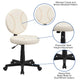Brown and Cream |#| Baseball Vinyl Upholstered Swivel Task Office Chair with Adjustable Height