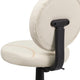 Brown and Cream |#| Baseball Vinyl Upholstered Swivel Task Office Chair with Adjustable Height