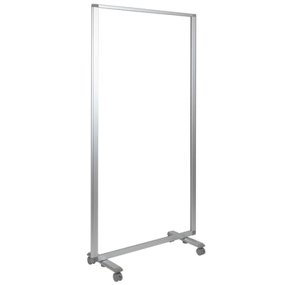 Transparent Acrylic Mobile Partition with Lockable Casters