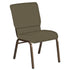 18.5''W Church Chair in Bonaire Fabric - Gold Vein Frame