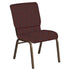 18.5''W Church Chair in Circuit Fabric - Gold Vein Frame