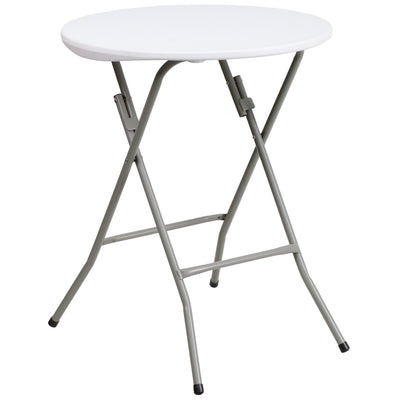 2-Foot Round Plastic Folding Table - View 1