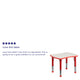 Red |#| 21.875inchW x 26.625inchL Rectangular Red Plastic Activity Table with Grey Top