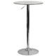 23.5inch Round Adjustable Height Glass Table (Adjustable Range 33.5inch - 41inch)