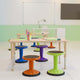 Natural |#| 23.625inchW x 47.25inchL Natural Plastic Adjustable Activity Table-School Table for 6