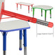 Blue |#| 23.625inchW x 47.25inchL Rectangular Blue Plastic Activity Table with Grey Top