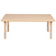 Natural |#| 24inchW x 48inchL Natural Plastic Adjustable Activity Table - School Table for 6