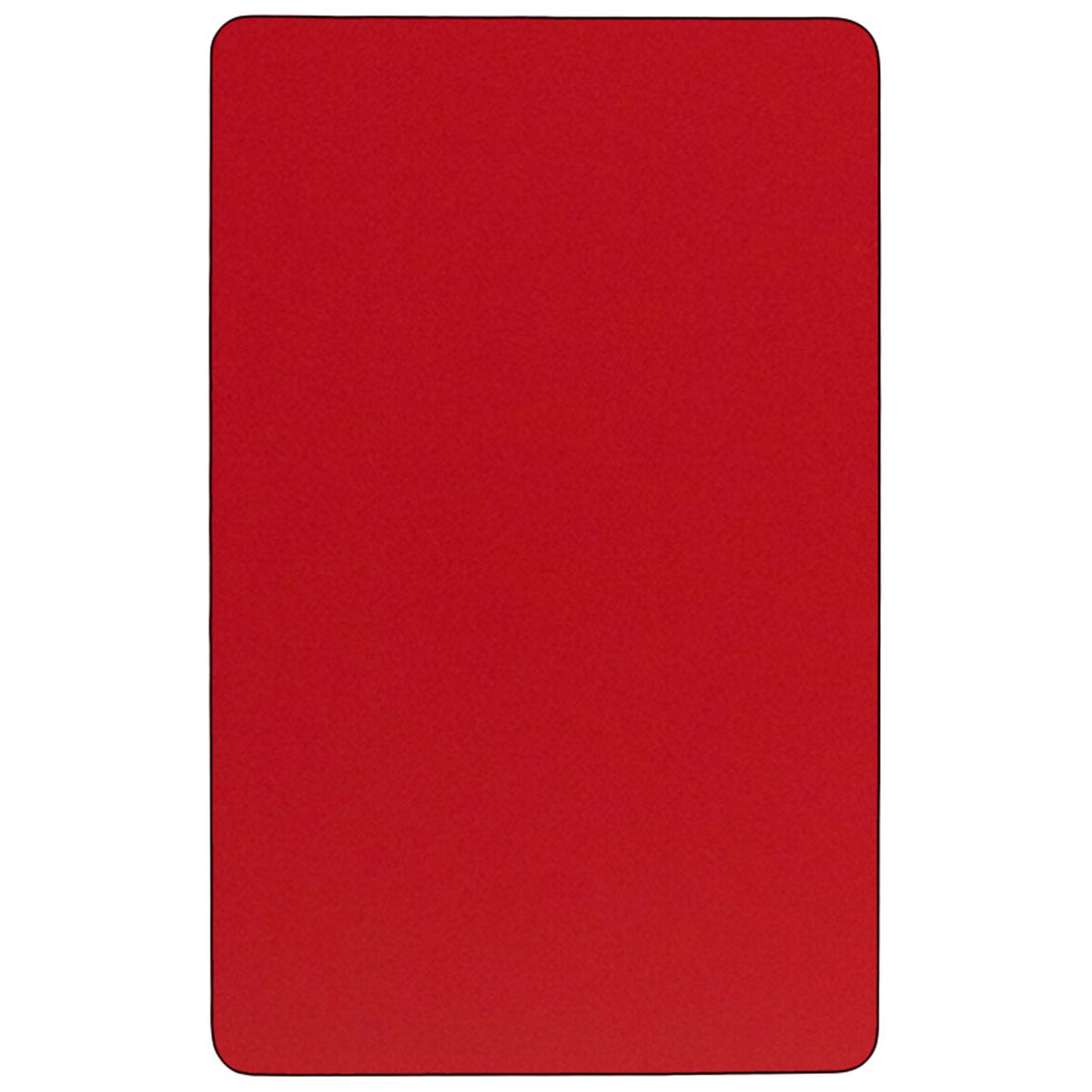 Red |#| 24inchW x 48inchL REC Red HP Laminate Activity Table - Height Adjustable Short Legs