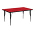 24''W x 48''L Rectangular HP Laminate Activity Table - Height Adjustable Short Legs