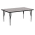 24''W x 60''L Rectangular HP Laminate Activity Table - Height Adjustable Short Legs