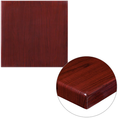 24'' Square High-Gloss Resin Table Top with 2'' Thick Drop-Lip - View 1