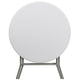 2.63-Foot Round Granite White Plastic Folding Table - Event Table