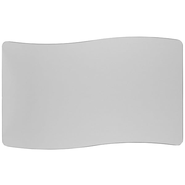 Grey |#| 28inchW x 47.5inchL Rectangular Wave Collaborative Grey Kids Adjustable Activity Table