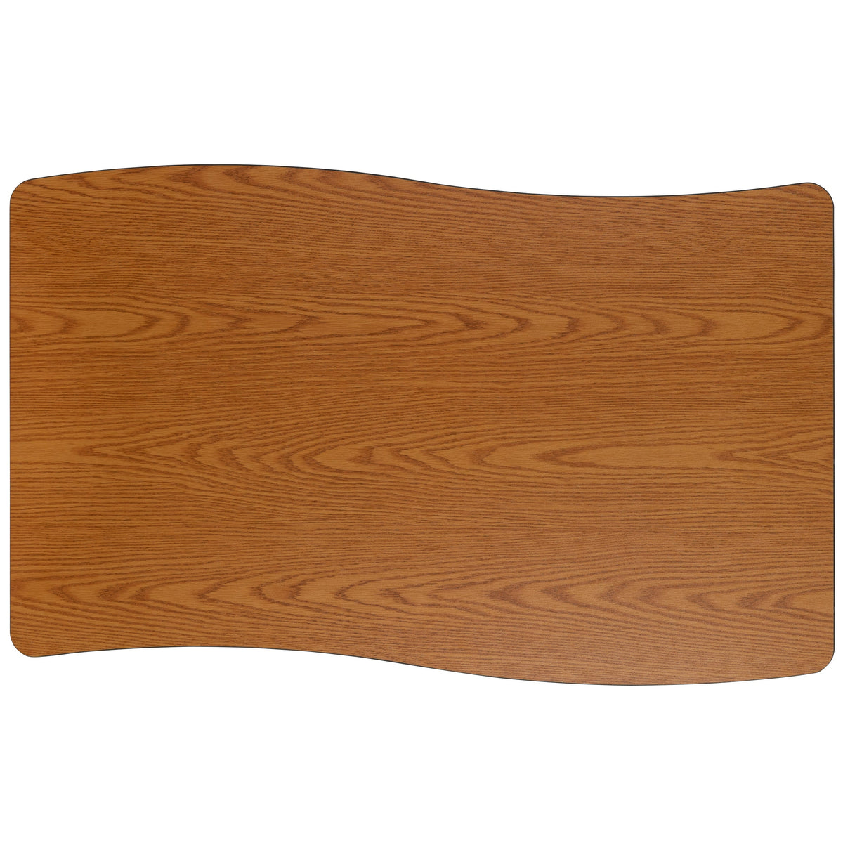 Oak |#| 28inchW x 47.5inchL Rectangular Wave Collaborative Oak Kids Adjustable Activity Table