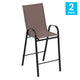 Brown |#| 2 Pack Brown Stackable Outdoor Barstools with Flex Comfort Material-Patio Stools