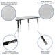 Grey |#| 2 Piece 47.5inch Circle Wave Flexible Grey Adjustable Activity Table Set
