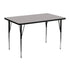 30''W x 48''L Rectangular HP Laminate Activity Table - Standard Height Adjustable Legs