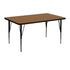 30''W x 48''L Rectangular Thermal Laminate Activity Table - Height Adjustable Short Legs