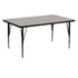 30''W x 60''L Rectangular HP Laminate Activity Table - Height Adjustable Short Legs