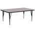 30''W x 72''L Rectangular HP Laminate Activity Table - Height Adjustable Short Legs