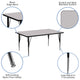 Gray |#| 30inchW x 72inchL Rectangular Grey Thermal Laminate Adjustable Activity Table