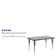 Gray |#| 30inchW x 72inchL Rectangular Grey Thermal Laminate Adjustable Activity Table