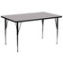 30''W x 72''L Rectangular Thermal Laminate Activity Table - Standard Height Adjustable Legs