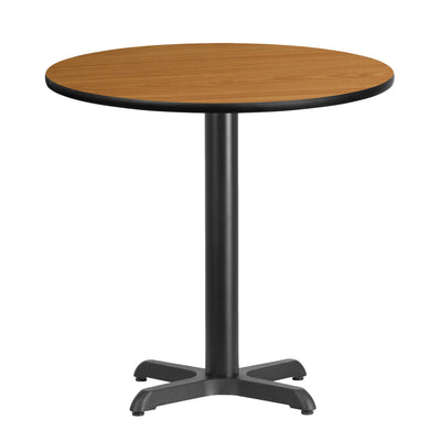 30'' Round Laminate Table Top with 22'' x 22'' Table Height Base - View 1