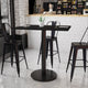 Black |#| 30inch x 42inch Rectangular Black Laminate Table Top & 24inch RD Bar Height Table Base