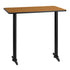 30'' x 42'' Rectangular Laminate Table Top with 5'' x 22'' Bar Height Table Bases