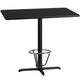 Black |#| 30inch x 48inch Rectangular Laminate Table Top & 23.5inch x 29.5inchBar Height Table Base