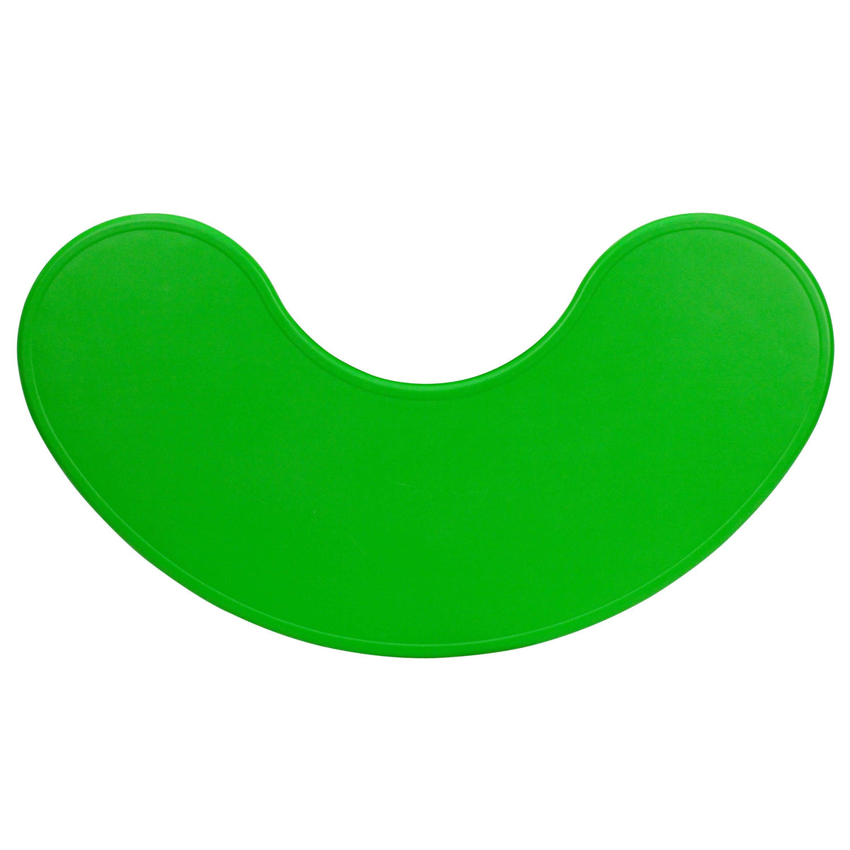 Green |#| 35inchW x 65inchL Half-Moon Green Plastic Height Adjustable Activity Table
