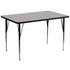 36''W x 72''L Rectangular HP Laminate Activity Table - Standard Height Adjustable Legs