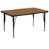 36''W x 72''L Rectangular Thermal Laminate Activity Table - Height Adjustable Short Legs