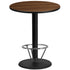 36'' Round Laminate Table Top with 24'' Round Bar Height Table Base and Foot Ring