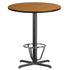 36'' Round Laminate Table Top with 30'' x 30'' Bar Height Table Base and Foot Ring